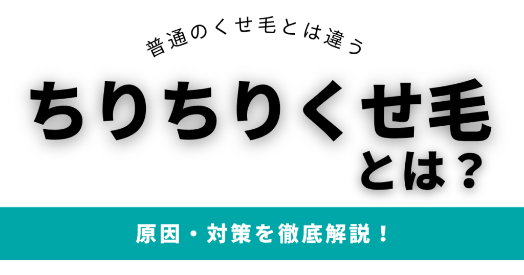 ちりちりくせ毛とは？原因と対策を解説する記事のアイキャッチ