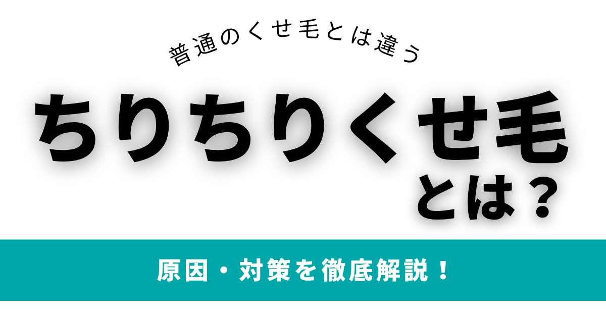 ちりちりくせ毛とは？原因と対策を解説する記事のアイキャッチ